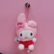 BeeCrazee Sanrio Garden 3" Plushies with Keychains: My Melody, Kuromi, Hello Kitty My Melody Kawaii Gifts 8809571506933