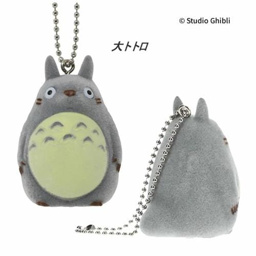 BeeCrazee Totoro and Catbus Flocked 2" Mascot Keychains Big Gray Totoro Kawaii Gifts 4905610404827