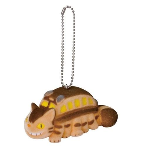 BeeCrazee Totoro and Catbus Flocked 2" Mascot Keychains Catbus Kawaii Gifts 4905610404858