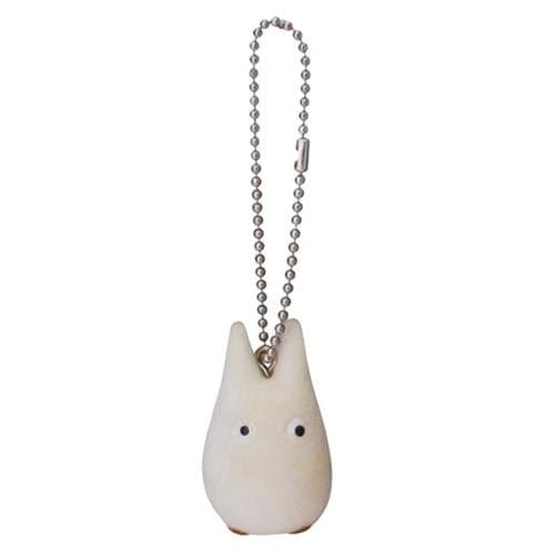BeeCrazee Totoro and Catbus Flocked 2" Mascot Keychains Small White Totoro Kawaii Gifts 4905610404841