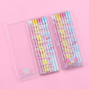 BeeCrazee Sanrio 8-Piece B Lead Pencil Set in Plastic Case: Cinnamoroll, Kuromi, My Melody My Melody Kawaii Gifts 8809953242480