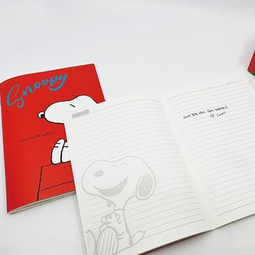 BeeCrazee Peanuts Snoopy Thin Lined Notebooks Kawaii Gifts 8809047804983