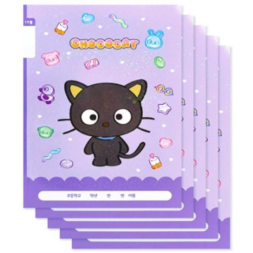 BeeCrazee Sanrio 17-Line Thin Notebooks: Chococat, Usahana, Hangyodon Chococat Kawaii Gifts 8809955836236