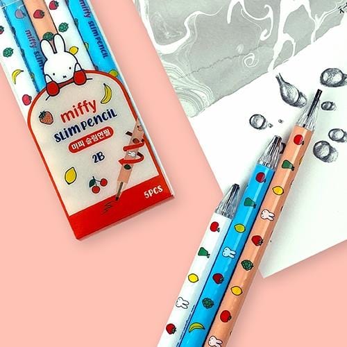 BeeCrazee Miffy 2B Pencils 5-Piece Set Kawaii Gifts