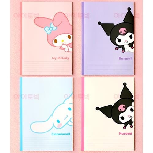 BeeCrazee Sanrio Friends A4 Ruled Notebook: Cinnamoroll, Kuromi & My Melody Kawaii Gifts
