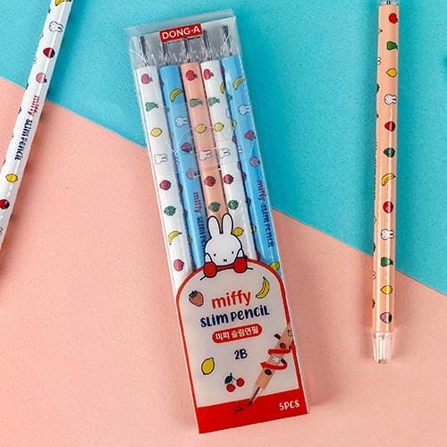 BeeCrazee Miffy 2B Pencils 5-Piece Set Kawaii Gifts 8801456341400