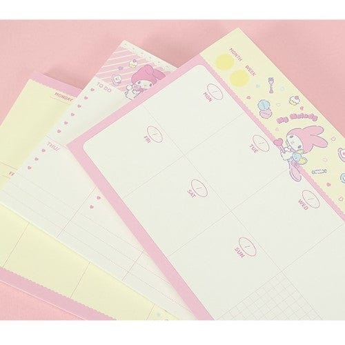 BeeCrazee Kuromi & My Melody Weekly Planner Memo Pads with Stickers Kawaii Gifts
