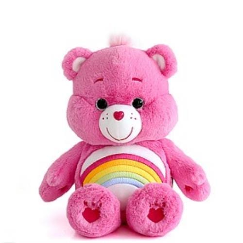 BeeCrazee Care Bears 10.5" Plushies: Mint Heart Song Bear, Pink Cheer Bear, Purple Share Bear, and Yellow Sunshine Bear Pink Cheer Bear Kawaii Gifts 8809063016148