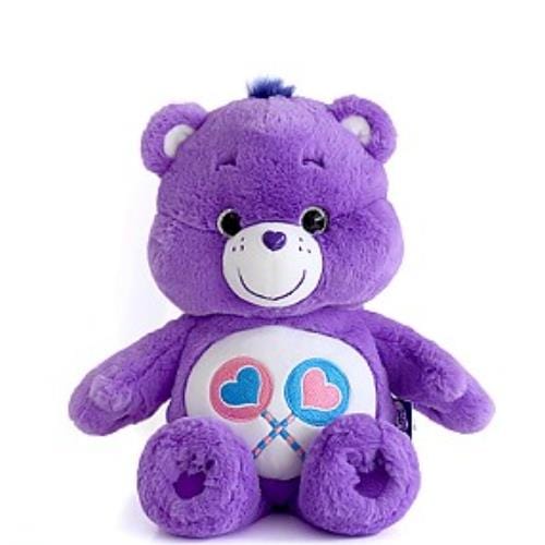 BeeCrazee Care Bears 10.5" Plushies: Mint Heart Song Bear, Pink Cheer Bear, Purple Share Bear, and Yellow Sunshine Bear Purple Share Bear Kawaii Gifts 8809063016162
