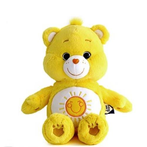 BeeCrazee Care Bears 10.5" Plushies: Mint Heart Song Bear, Pink Cheer Bear, Purple Share Bear, and Yellow Sunshine Bear Yellow Sunshine Bear Kawaii Gifts 8809063016155