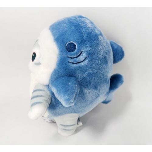 BeeCrazee Mofusand Gray Tabby Cat as Great White Shark Holding Prey Plushies Kawaii Gifts