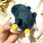 BeeCrazee Mofusand Yellow Tabby Cat as Orca Holding a Seal Plushies Kawaii Gifts