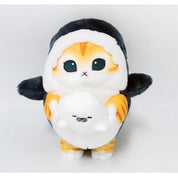 BeeCrazee Mofusand Yellow Tabby Cat as Orca Holding a Seal Plushies Large 10" Kawaii Gifts 8809592547793