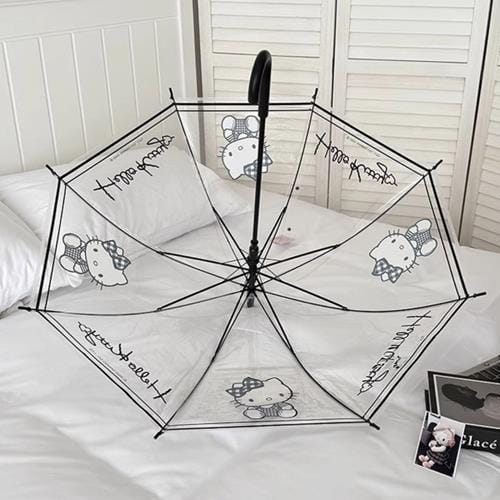 BeeCrazee Hello Kitty 21" Clear Stick Umbrella Kawaii Gifts 7961100102596
