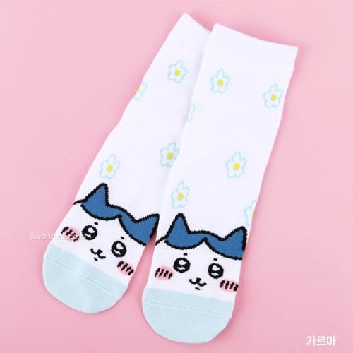 BeeCrazee Chiikawa Flower Socks Blue Kawaii Gifts 8806306063648