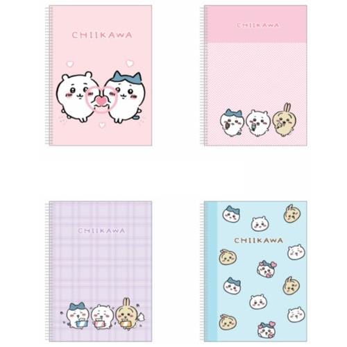 BeeCrazee Chiikawa Spring Spiral A4 Ruled Notebooks with Plastic Covers Kawaii Gifts