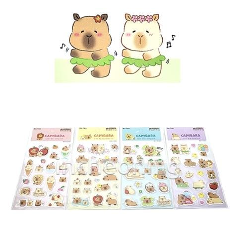 BeeCrazee Capybara Surprise 3-D Puffy Stickers Kawaii Gifts 8809857005112