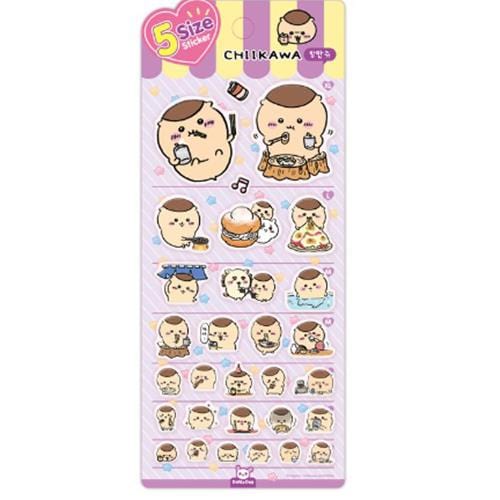 BeeCrazee Chiikawa 5-Size Stickers Kuri Manju Kawaii Gifts 8809854312510