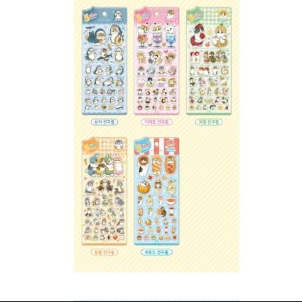 BeeCrazee Mofusand 5-Size Stickers: Fruits, Dessert, Shark, Animal, K-Food Kawaii Gifts