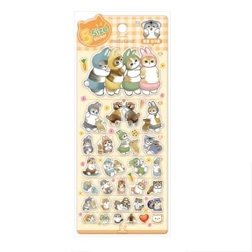 BeeCrazee Mofusand 5-Size Stickers: Fruits, Dessert, Shark, Animal, K-Food Animal Kawaii Gifts 8809854315672