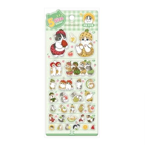 BeeCrazee Mofusand 5-Size Stickers: Fruits, Dessert, Shark, Animal, K-Food Fruits Kawaii Gifts 8809854315122