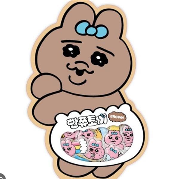 BeeCrazee Opanchu Usagi Clear Acrylic Sticker Sacks Brown Kawaii Gifts 8809854311797