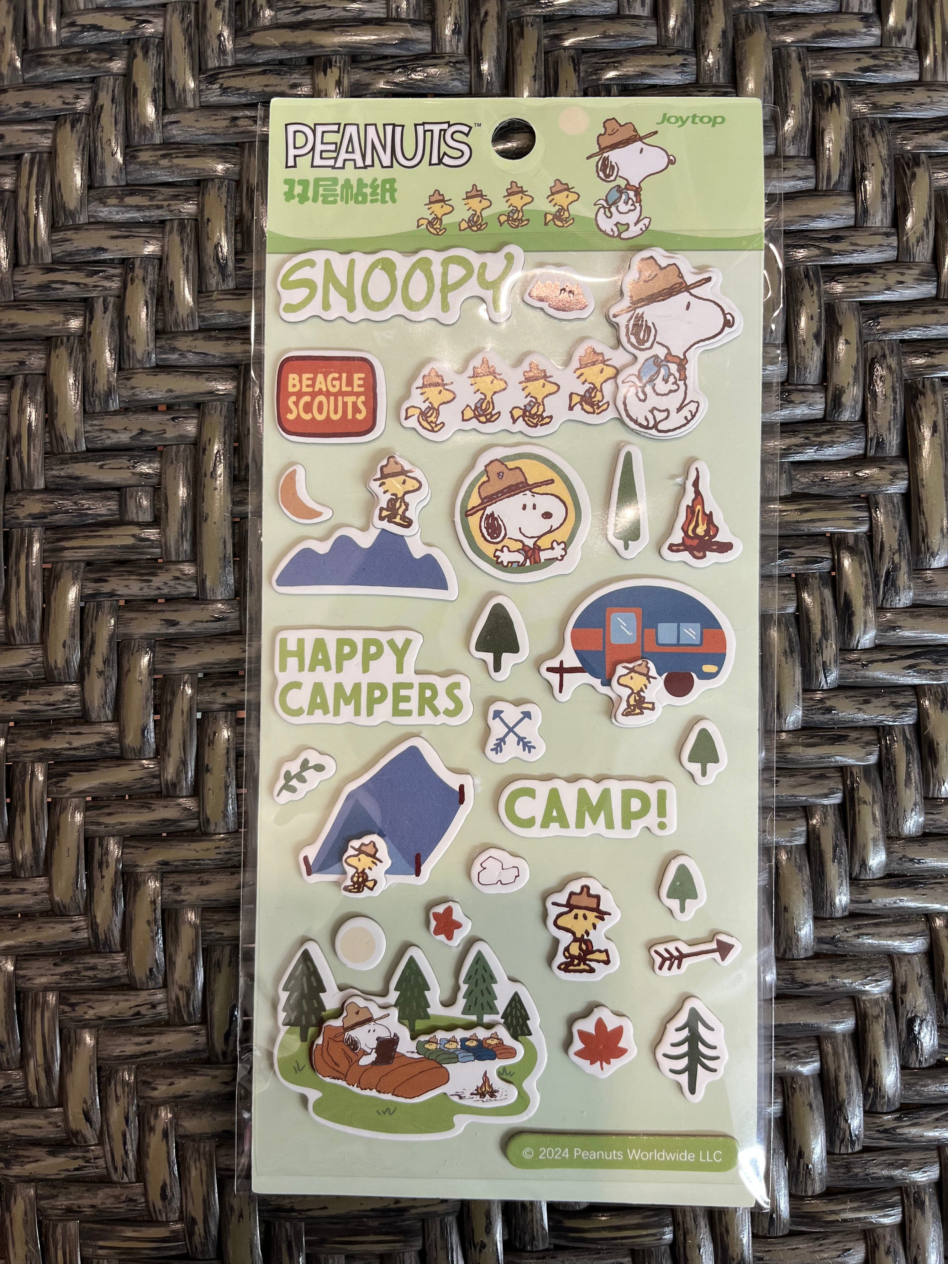 BeeCrazee Peanuts Snoopy Camping Stickers Hiking Kawaii Gifts 6936827838127