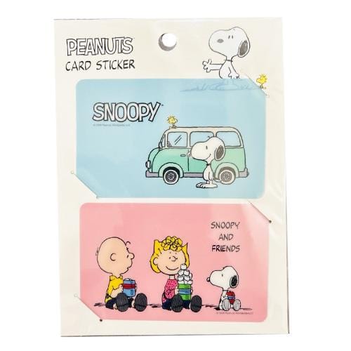 BeeCrazee Peanuts Snoopy Card Stickers Blue & Pink Kawaii Gifts 8809544694797