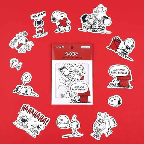 BeeCrazee Peanuts Snoopy Decorative Stickers Red Kawaii Gifts 8809544694780