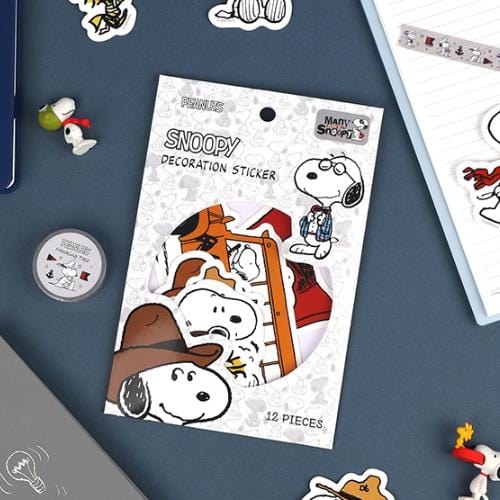 BeeCrazee Peanuts Snoopy Decorative Stickers White Kawaii Gifts 8809544694766