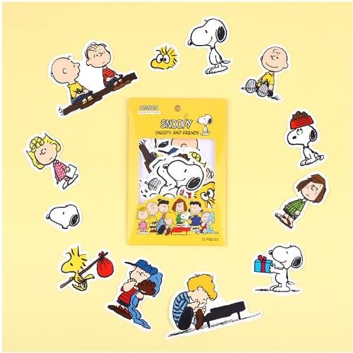 BeeCrazee Peanuts Snoopy Decorative Stickers Yellow Kawaii Gifts 8809544694773
