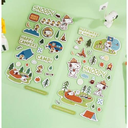 BeeCrazee Peanuts Snoopy Surprise Camping Stickers Kawaii Gifts 6936827838127