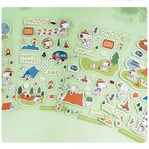 BeeCrazee Peanuts Snoopy Surprise Camping Stickers Kawaii Gifts 6936827838127