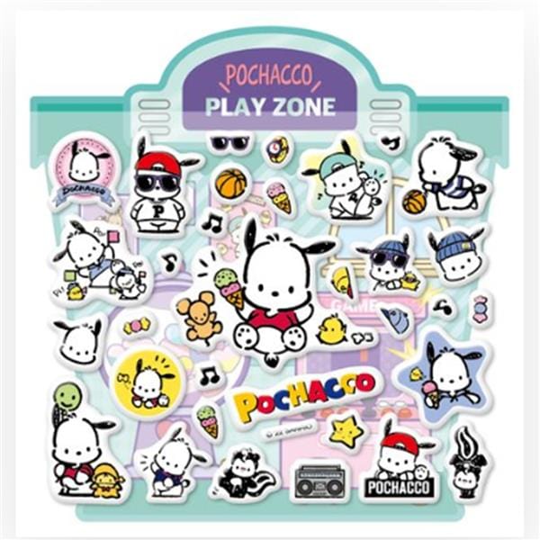 BeeCrazee Pochacco School Play Zone Puffy Stickers Kawaii Gifts 8809854310585