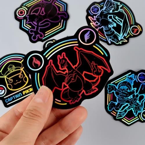 BeeCrazee Pokemon Surprise Larger Neon Stickers Kawaii Gifts 8809857003651