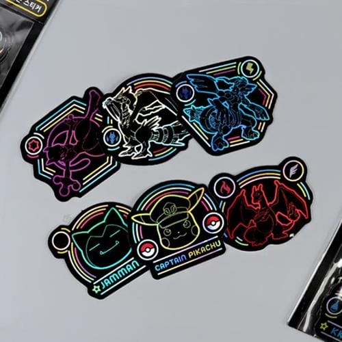 BeeCrazee Pokemon Surprise Larger Neon Stickers Kawaii Gifts 8809857003651