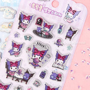 BeeCrazee Sanrio Friends Sparkly Puffy Stickers: All Stars, My Melody, Kuromi, Cinnamoroll Kawaii Gifts