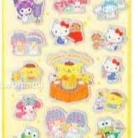 BeeCrazee Sanrio Friends Sparkly Puffy Stickers: All Stars, My Melody, Kuromi, Cinnamoroll All Stars Kawaii Gifts