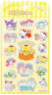 BeeCrazee Sanrio Friends Sparkly Puffy Stickers: All Stars, My Melody, Kuromi, Cinnamoroll All Stars Kawaii Gifts