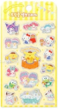 BeeCrazee Sanrio Friends Sparkly Puffy Stickers: All Stars, My Melody, Kuromi, Cinnamoroll All Stars Kawaii Gifts