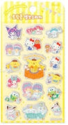 BeeCrazee Sanrio Friends Sparkly Puffy Stickers: All Stars, My Melody, Kuromi, Cinnamoroll All Stars Kawaii Gifts