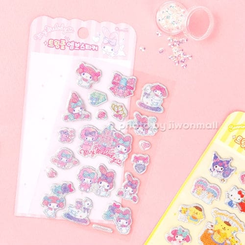 BeeCrazee Sanrio Friends Sparkly Puffy Stickers: All Stars, My Melody, Kuromi, Cinnamoroll My Melody Kawaii Gifts