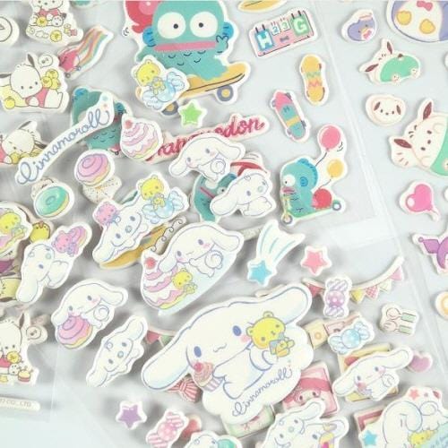 BeeCrazee Sanrio Friends Squishy Puffy Stickers Kawaii Gifts