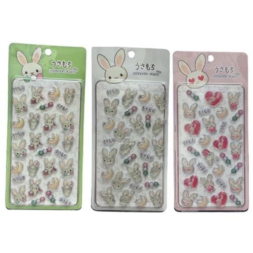 BeeCrazee Usamochi 3-D Pukupuku Candy Stickers Kawaii Gifts