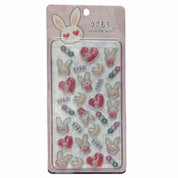 BeeCrazee Usamochi 3-D Pukupuku Candy Stickers Pink Kawaii Gifts 4580802683794