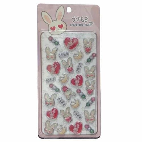 BeeCrazee Usamochi 3-D Pukupuku Candy Stickers Pink Kawaii Gifts 4580802683794