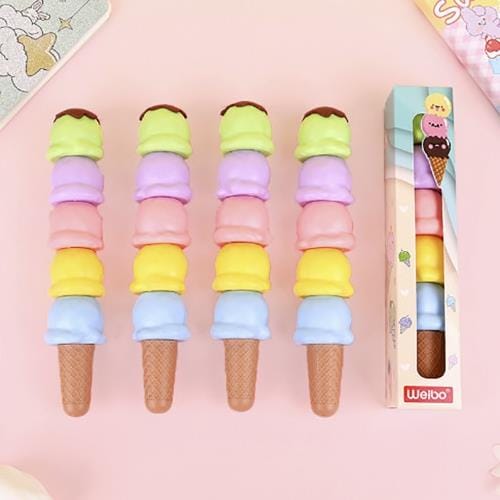 BeeCrazee Five Scoop Ice Cream Stackable Highlighter Kawaii Gifts 8809397896782