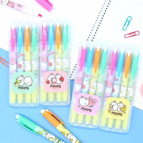 BeeCrazee Molang Highlighter Set in Folding Case Kawaii Gifts