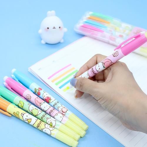 BeeCrazee Molang Highlighter Set in Folding Case Kawaii Gifts 8809627020376