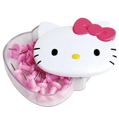 BeeCrazee Sanrio Friends Push Pins in a Case: Hello Kitty, Cinnamoroll, My Melody, Pochacco, Kuromi Hello Kitty Kawaii Gifts 8801869701365